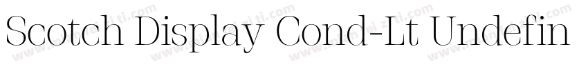 Scotch Display Cond-Lt Undefined字体转换
